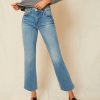 Women AMO Denim | Amo High Rise Kick Crop Topanga