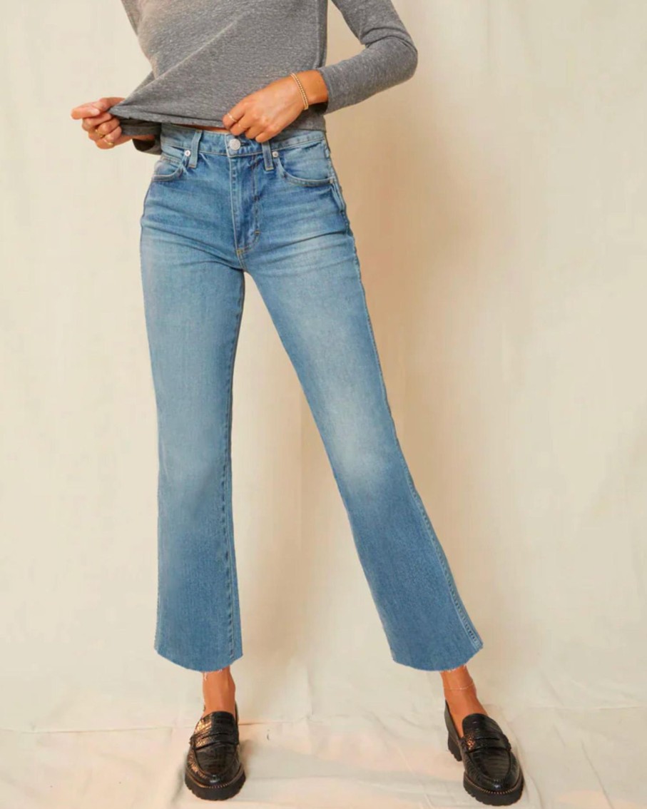 Women AMO Denim | Amo High Rise Kick Crop Topanga