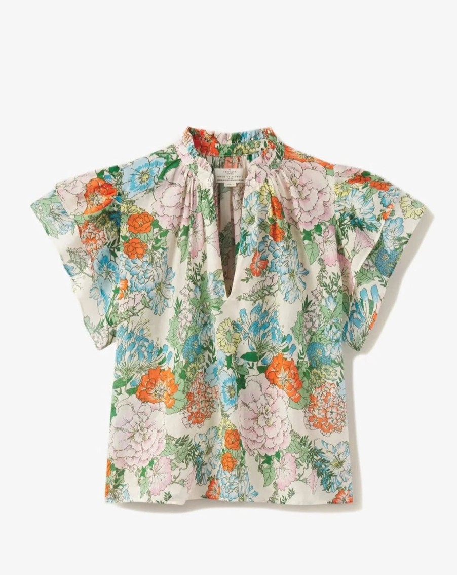 Women Trovata Shirts & Tops | Trovata Clover Blouse Vintage Courtyard