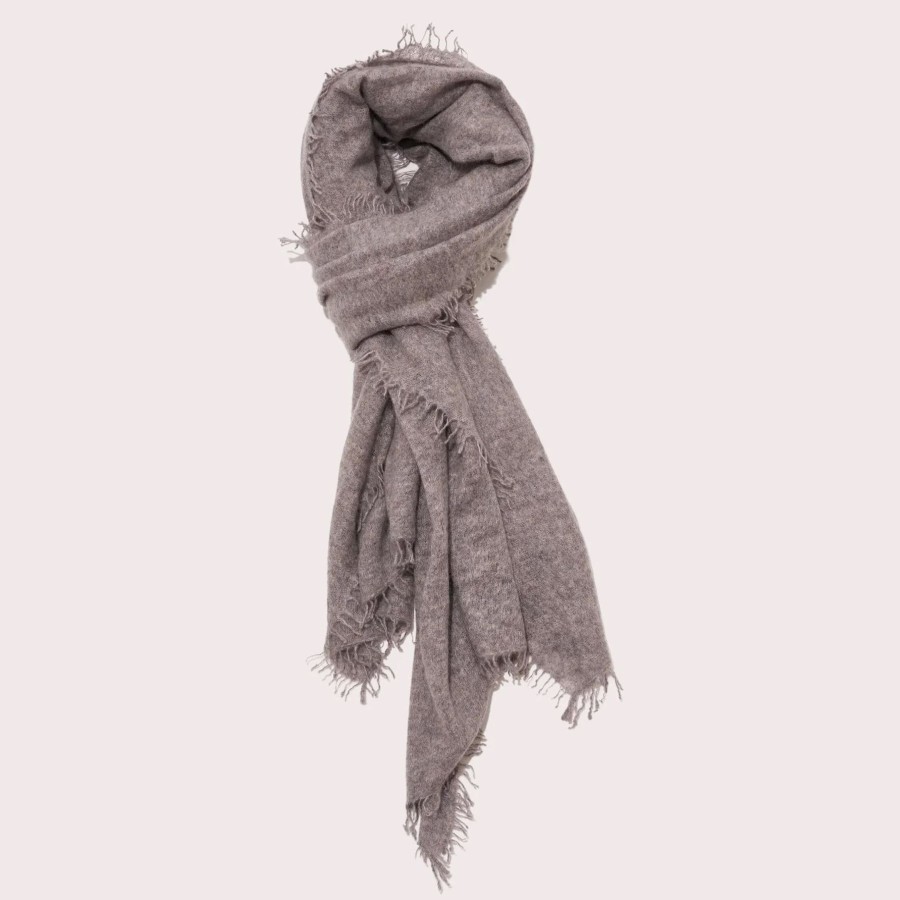 Women Communitie Scarves | Communitie Cashmere Felted Stole Grey Melange