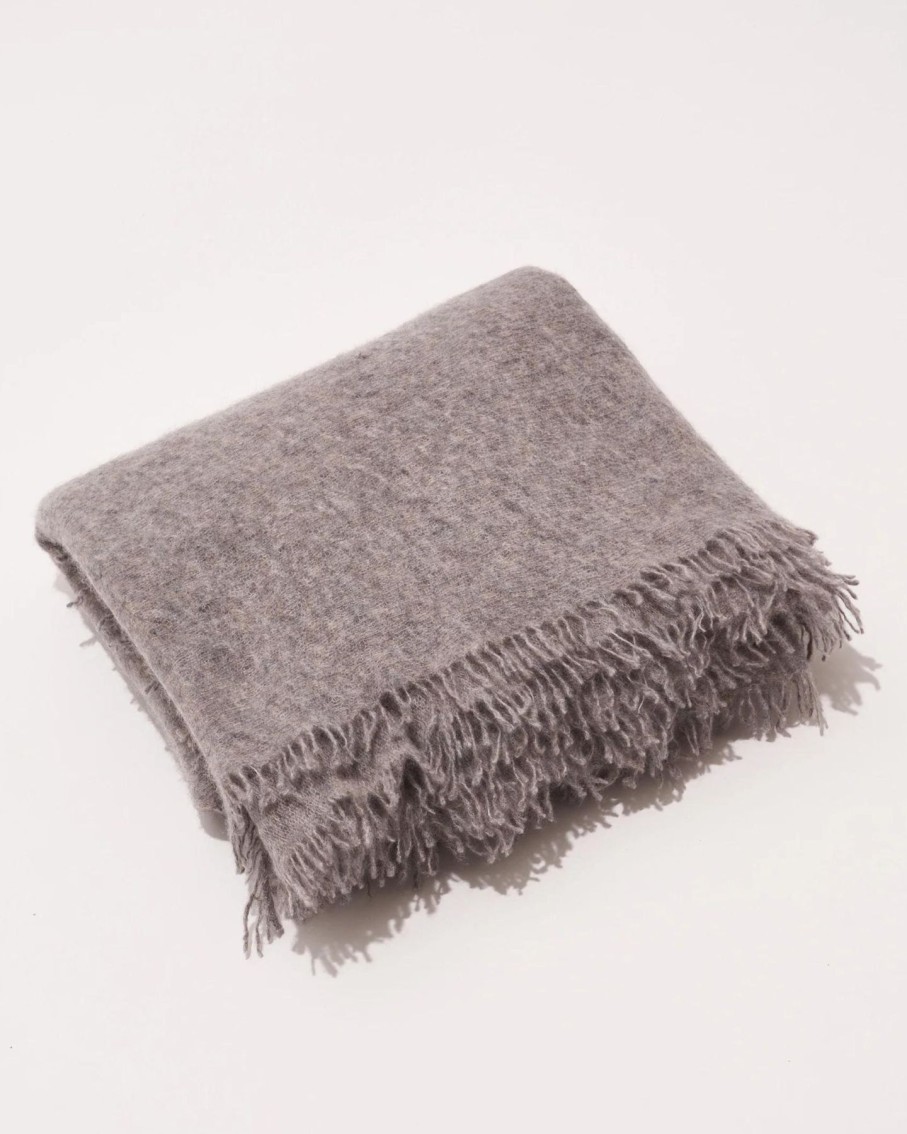 Women Communitie Scarves | Communitie Cashmere Felted Stole Grey Melange