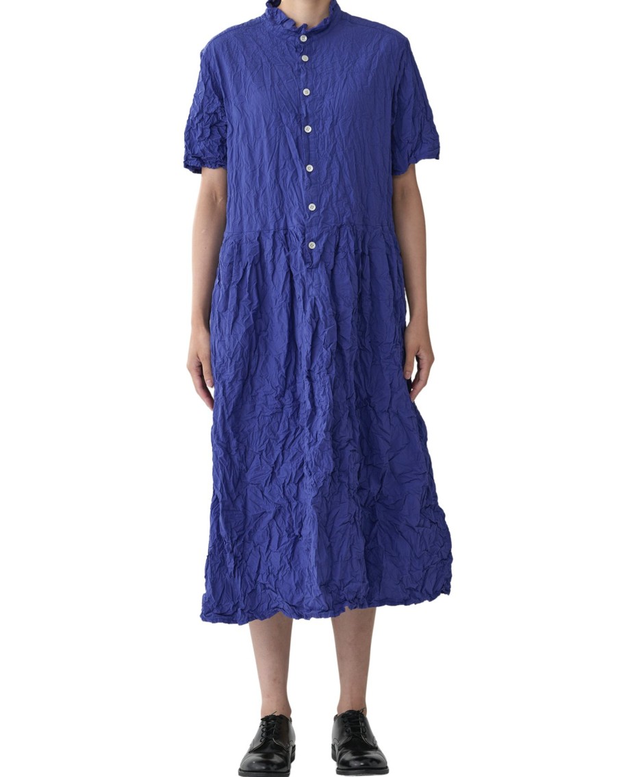 Women Pas De Calais Dresses | Pas De Calais Natural Wine Dye Dress Blue