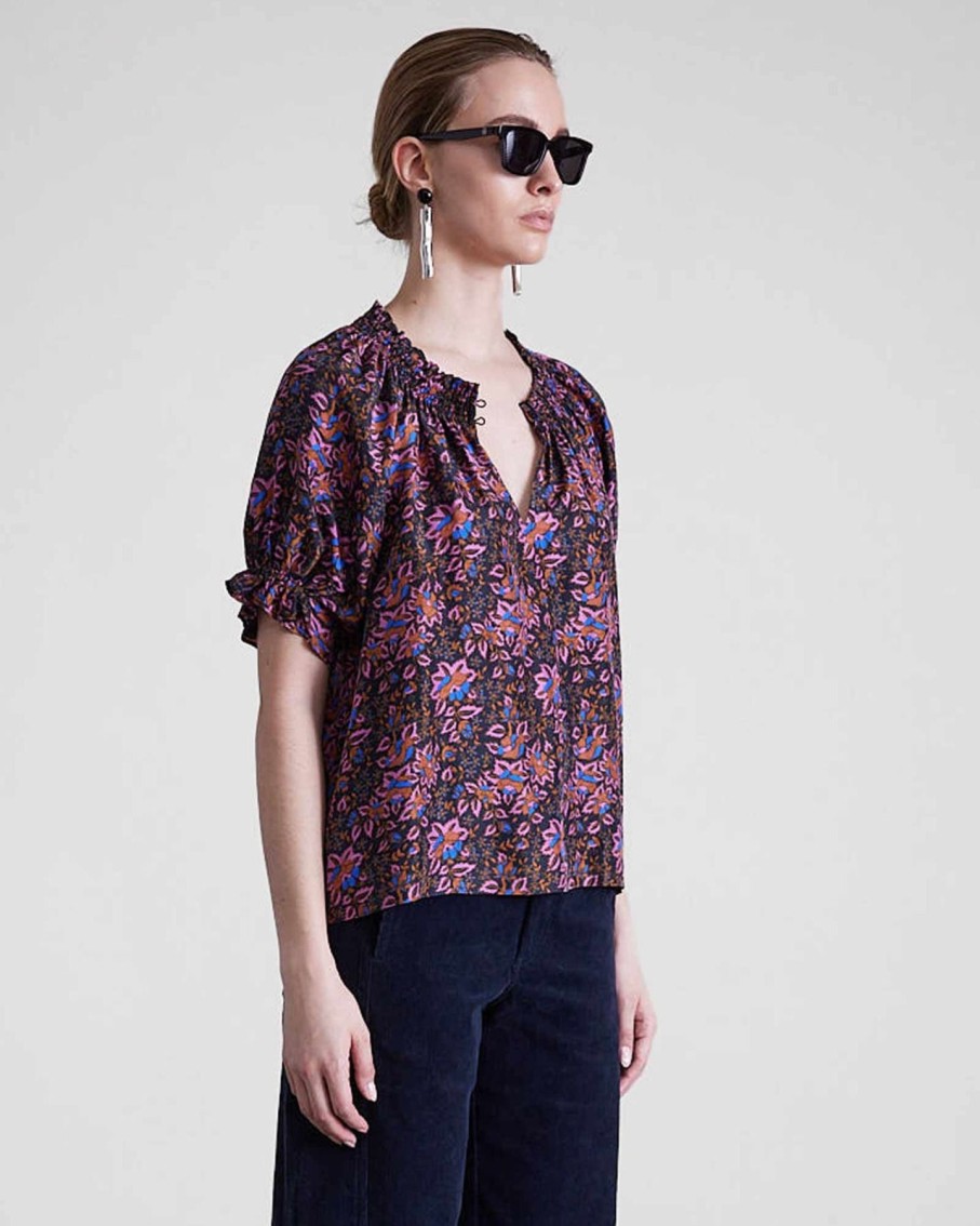 Women Apiece Apart Shirts & Tops | Apiece Apart Kasin Top Folk Foliage