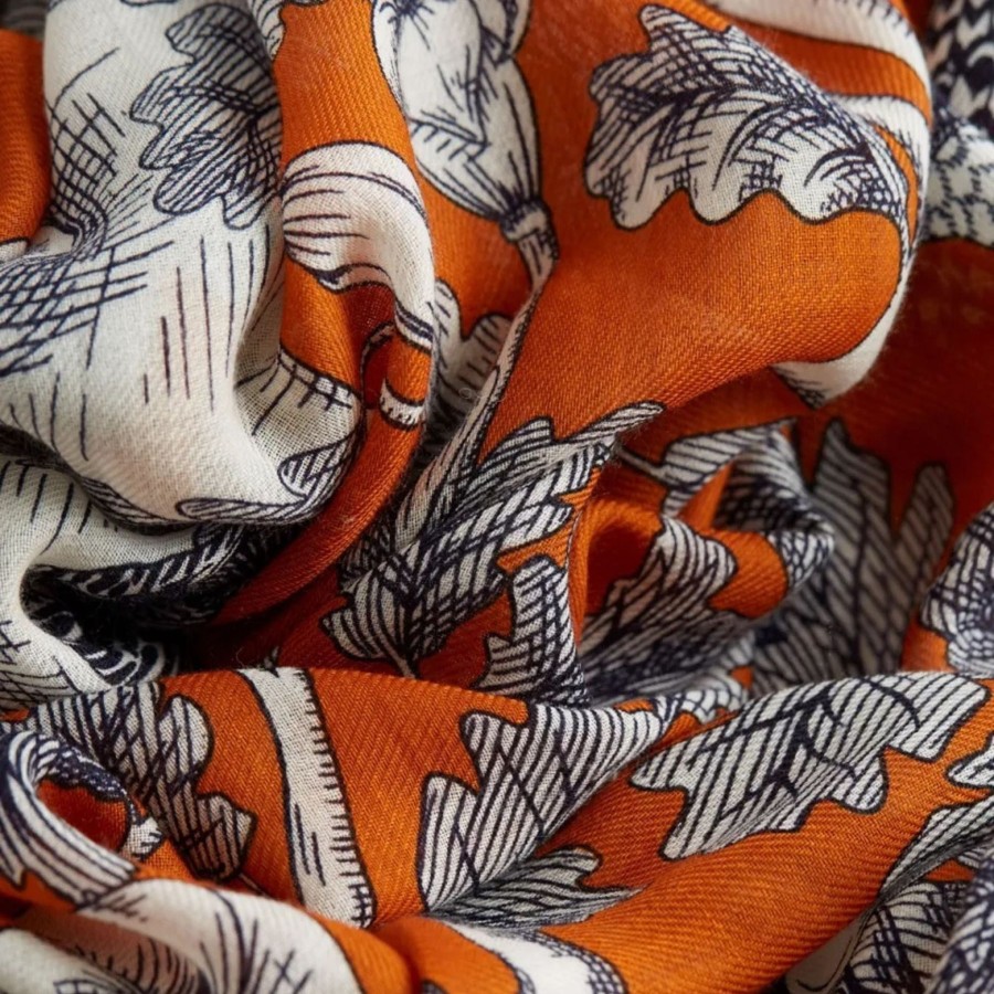 Women Inoui Editions Scarves | Inoui Editions Scarf 100 Archimede Orange