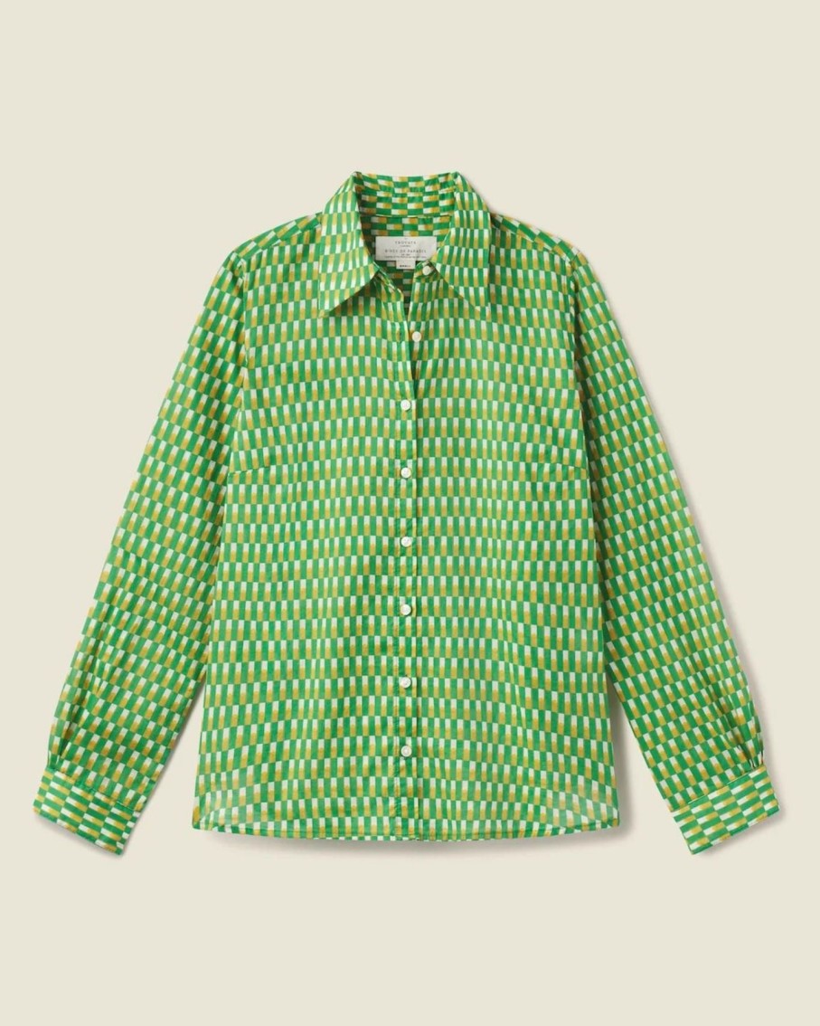 Women Trovata Shirts & Tops | Trovata Jacquelin Shirt Peridot Paver