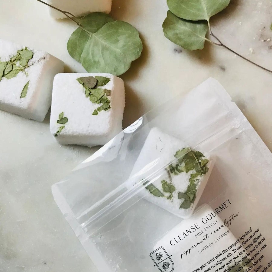 Beauty Cleanse Gourmet | Cleanse Gourmet Pure Energy Eucalyptus + Peppermint Shower Steamers