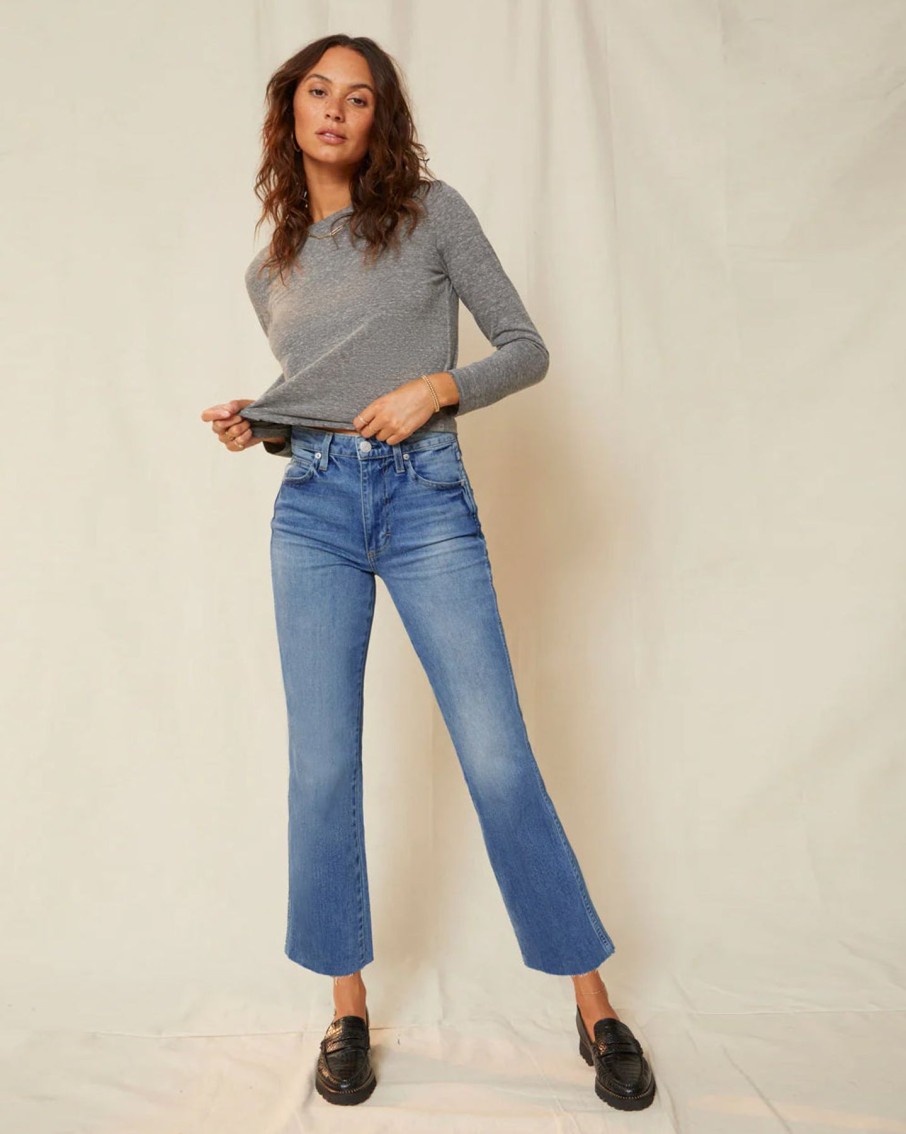 Women AMO Denim | Amo High Rise Kick Crop Patience