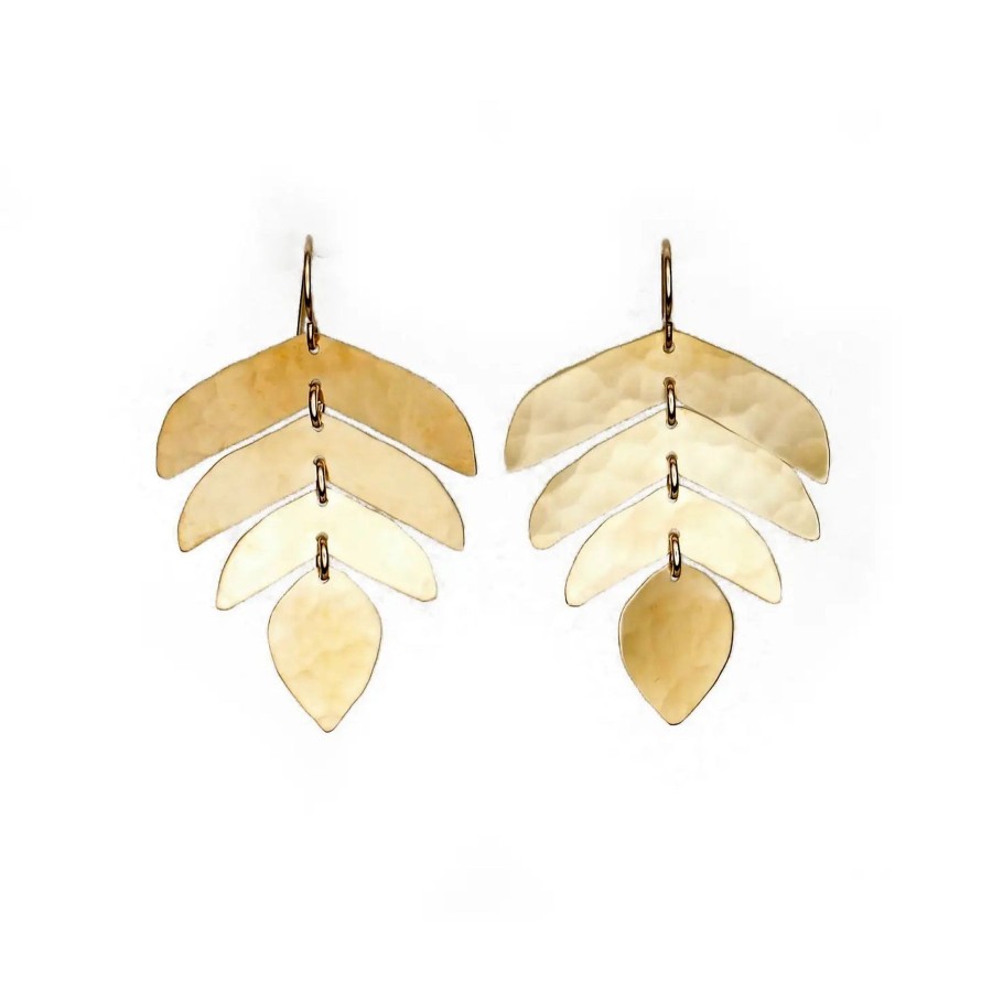 Women Carolyn Keys Jewelry | Carolyn Keys Leah Earrings Brass