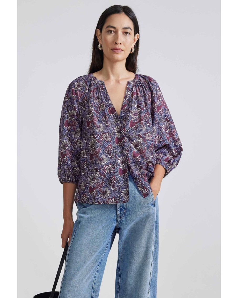 Women Apiece Apart Shirts & Tops | Apiece Apart Mitte Top Dutch Floral