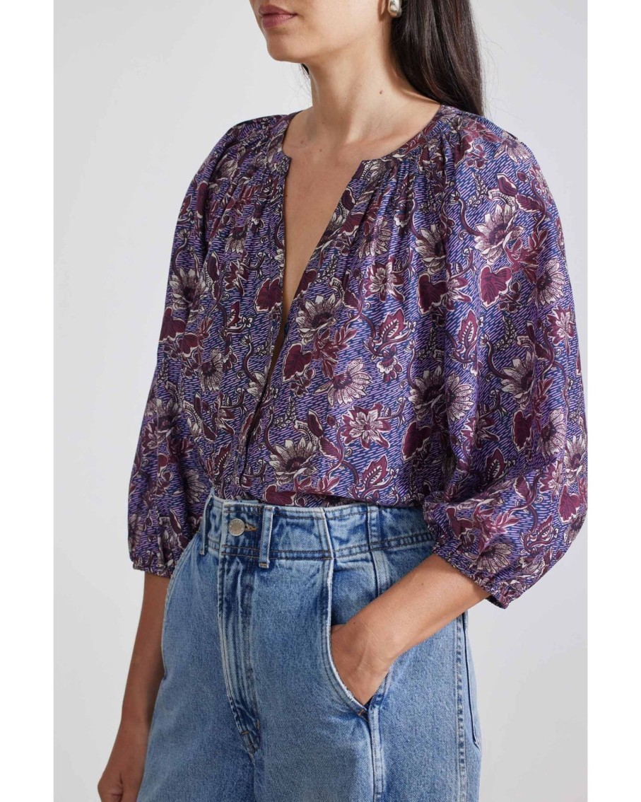 Women Apiece Apart Shirts & Tops | Apiece Apart Mitte Top Dutch Floral