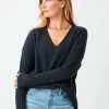 Women Not Monday Sweaters | Not Monday Siena V-Neck Sweater - Charcoal