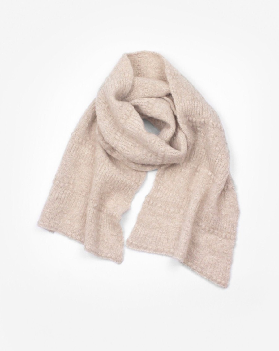 Women Ros Duke Scarves | Ros Duke Baby Bugle Scarf Oatmeal