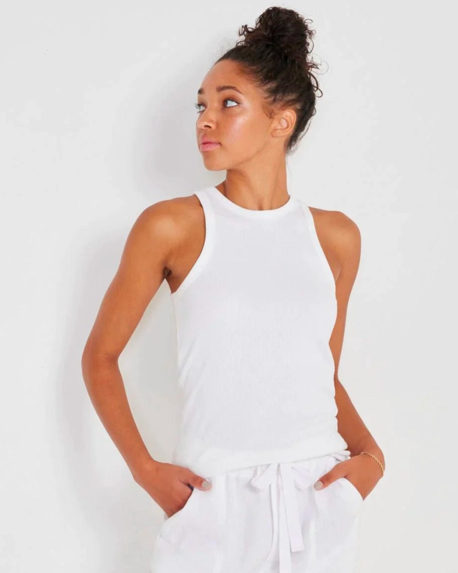 Women Not Monday Tanks & Tees | Not Monday Beckett Tank White