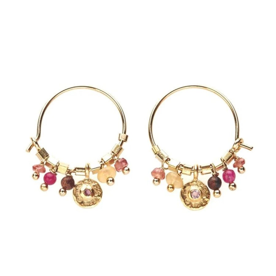 Women 5 Octobre Jewelry | 5 Octobre Suzie Tourmaline Rose Earrings