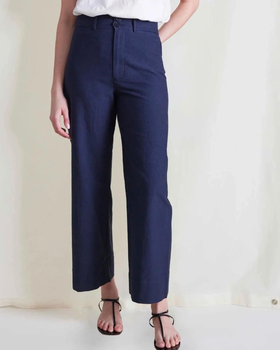 Women Apiece Apart Pants | Apiece Apart Classic Merida Pant Navy