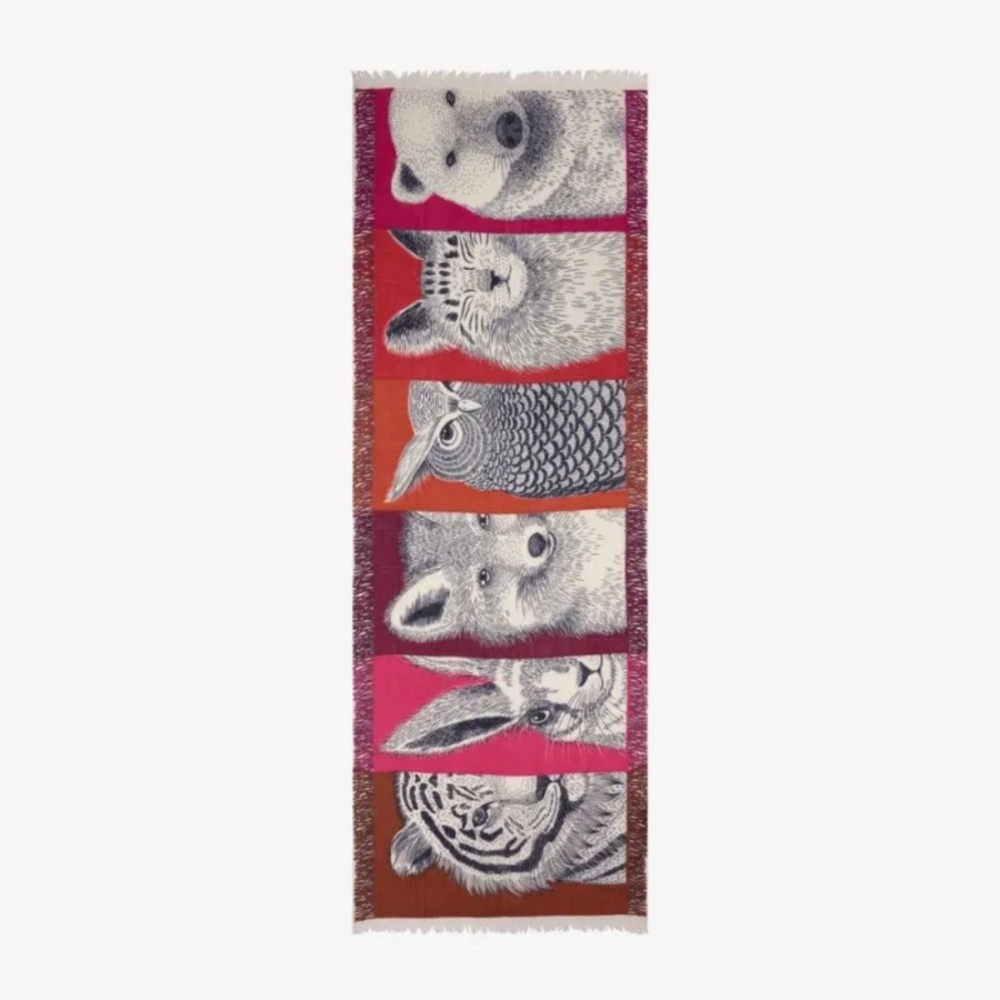 Women Inoui Editions Scarves | Inoui Editions Scarf 70 Freres Pink