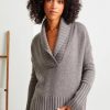 Women Not Monday Sweaters | Not Monday Shawl Neck Otter