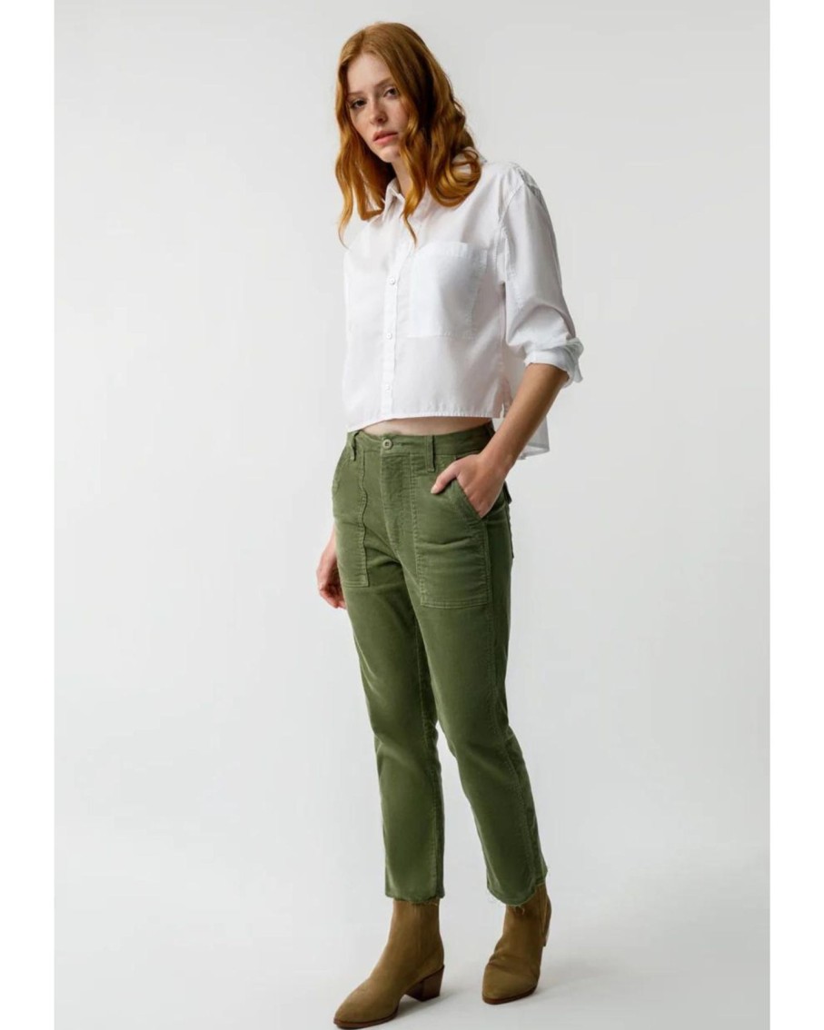 Women AMO Pants | Amo Corduroy Easy Army Trouser Tea Leaf