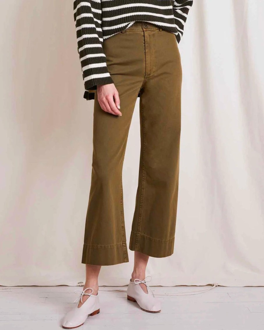 Women Apiece Apart Pants | Apiece Apart Chino Merida Pant Olive