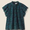 Women Trovata Shirts & Tops | Trovata Carla Blue Larkspur