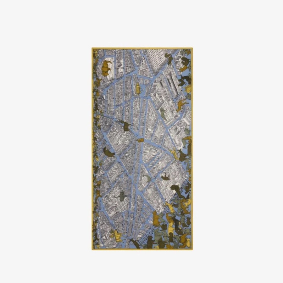 Women Inoui Editions Scarves | Inoui Editions Scarf 100 Turgot Light Blue