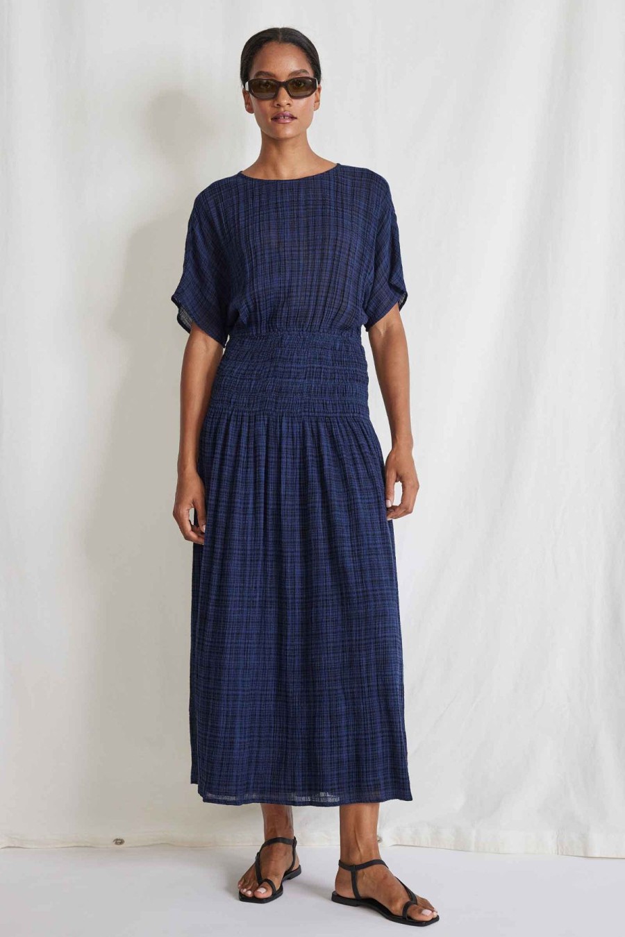 Women Apiece Apart Dresses | Apiece Apart Mana Midi Dress Midnight