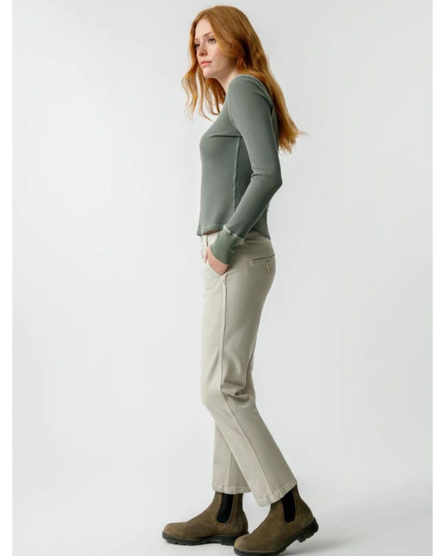 Women AMO Pants | Amo Easy Trouser Relaxed Crop Straight Pumice