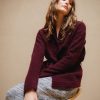 Women Ros Duke Sweaters | Ros Duke Polka Cardigan Damson