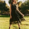 Women The Great Dresses | The Great Dawn Dress Vintage Moss