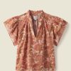 Women Trovata Shirts & Tops | Trovata Clover Blouse Autumn Paisley