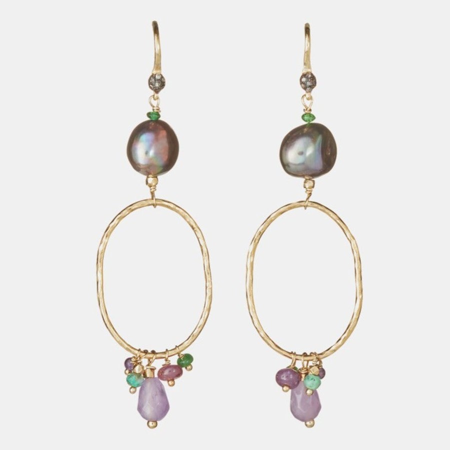 Women 5 Octobre Jewelry | 5 Octobre Amma Violet Earrings