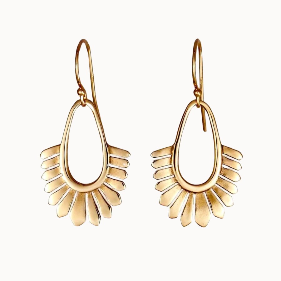 Women Carolyn Keys Jewelry | Carolyn Keys Jude Brass Earrings