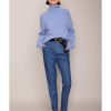 Women Organic by John Patrick Sweaters | Organic By John Patrick Cashmere Funnel Neck Pullover Cornflower