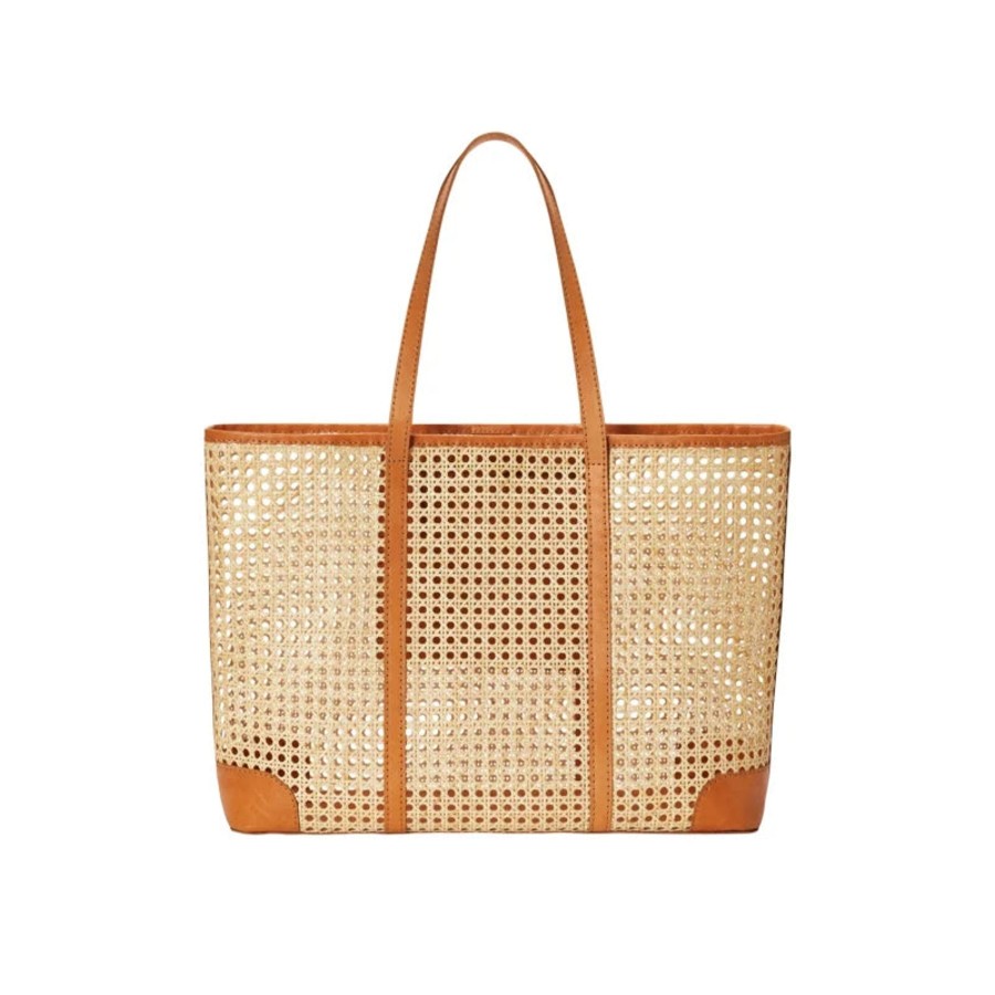 Women Thistle Hill Bags | Mia Woven Cane And Leather Tote