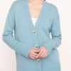 Women Vince Sweaters | Vince Weekend Cardigan Marine Fog