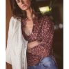 Women Trovata Shirts & Tops | Trovata Lily Blouse Cardinal Ditsy