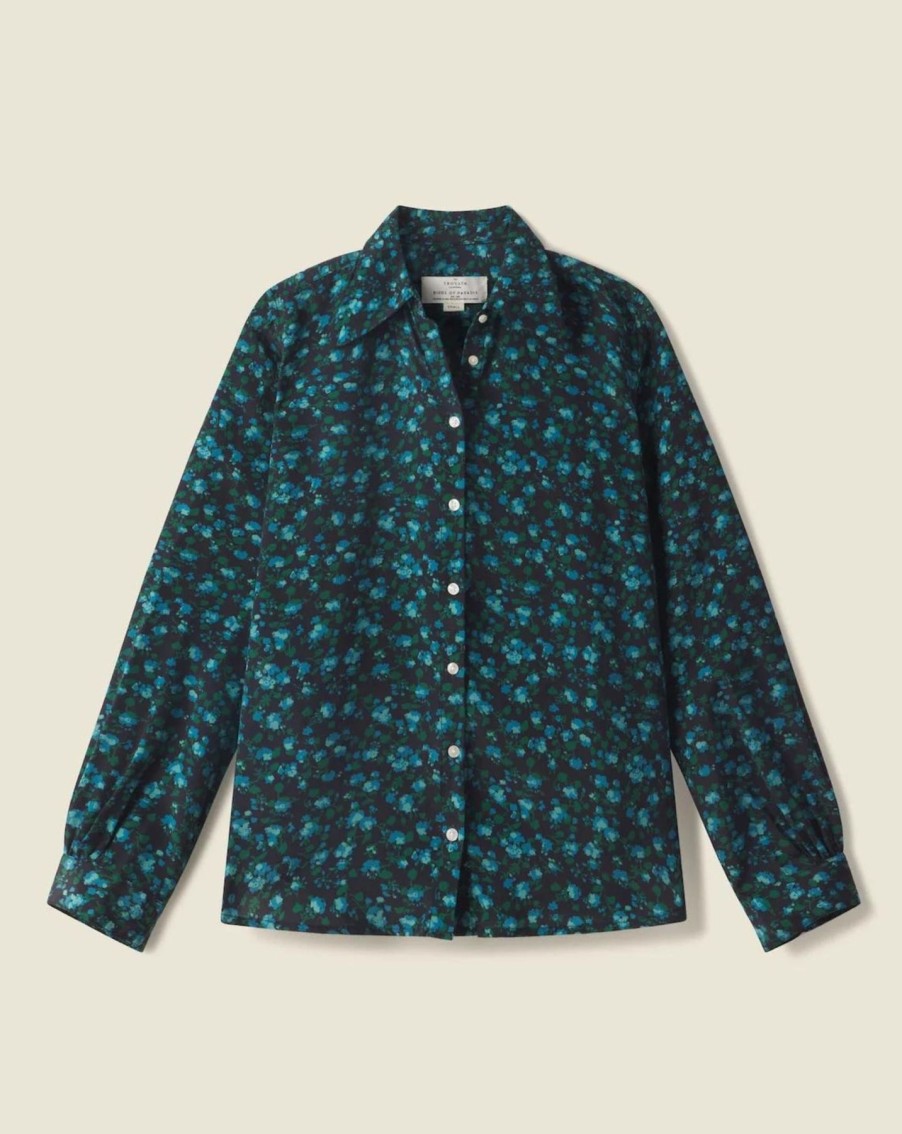 Women Trovata Shirts & Tops | Trovata Jacquelin Shirt Blue Larkspur