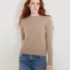 Women Not Monday Sweaters | Not Monday Jane Cashmere Crewneck Latte