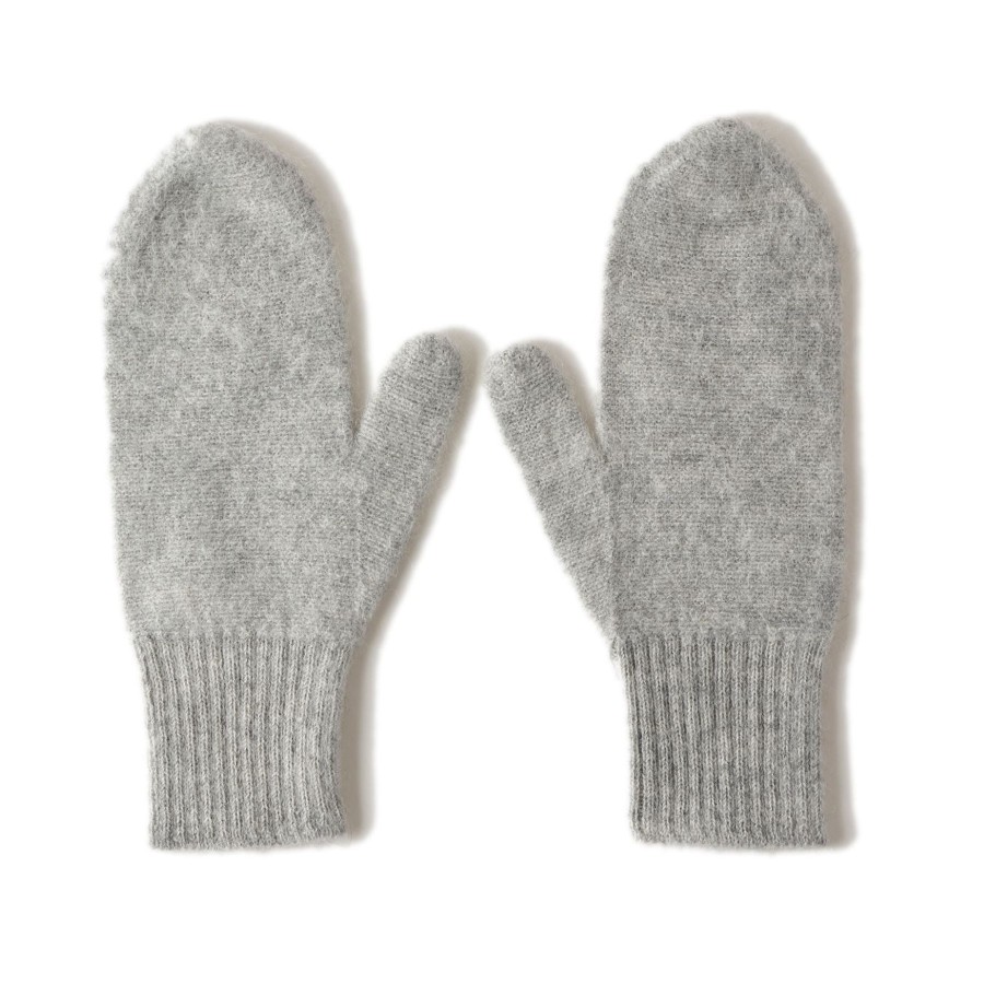 Women Meg Cohen Mittens | Meg Cohen Alpaca Mittens Silver