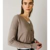 Women Organic by John Patrick Sweaters | Organic By John Patrick Toffee Crop Cardigan