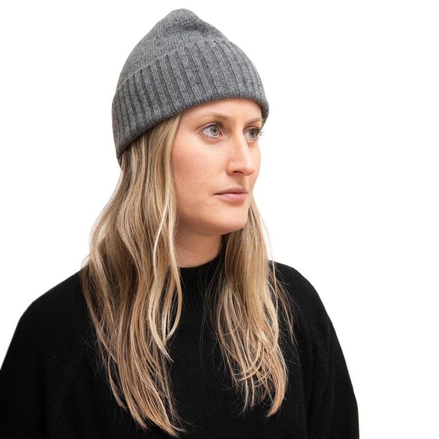 Women Meg Cohen Hats | Meg Cohen Cashmere Flat Hat Heather Blue