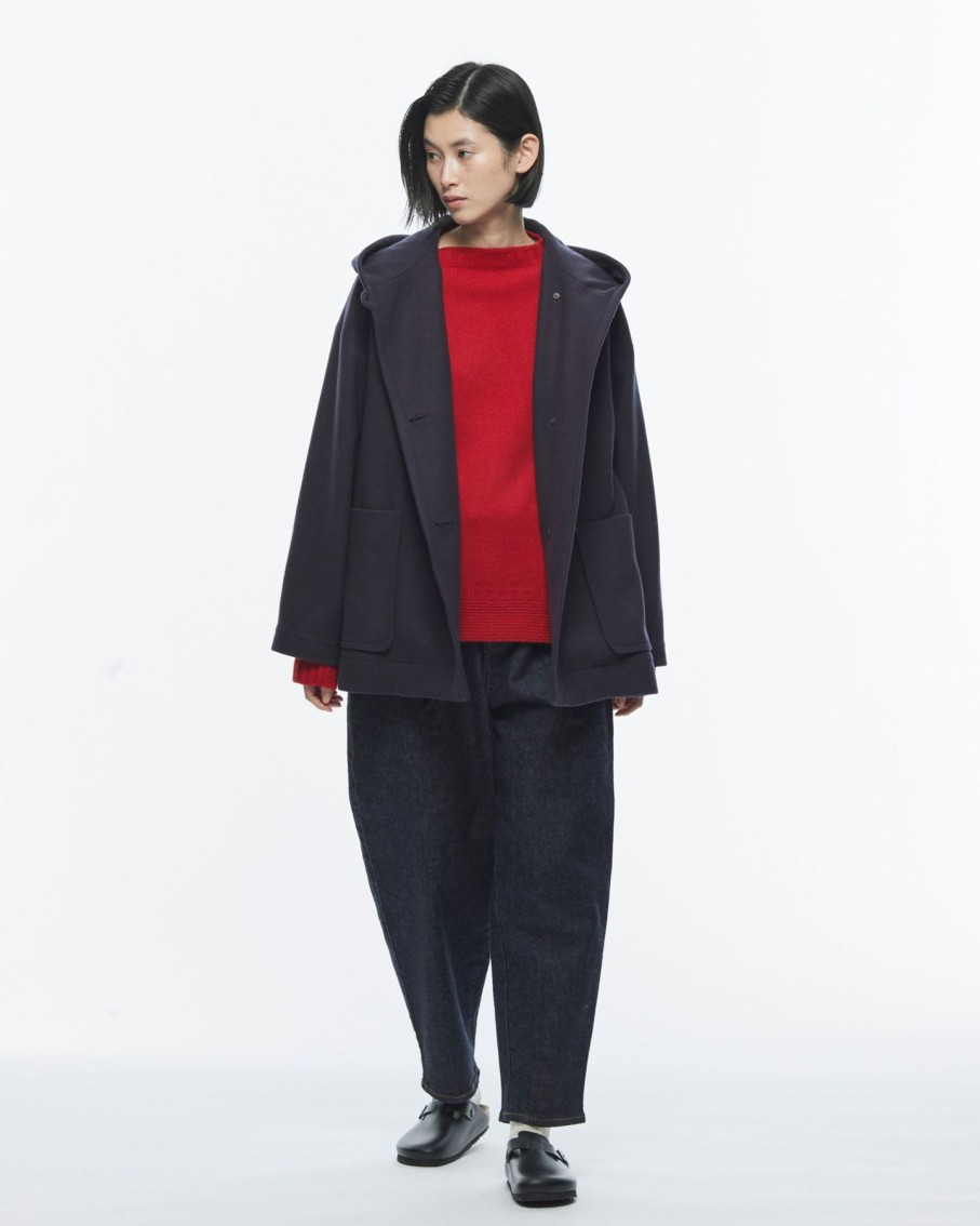 Women Nicholson & Nicholson Outerwear | Nicholson & Nicholson My Topper Coat Navy