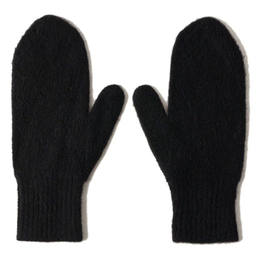 Women Meg Cohen Mittens | Meg Cohen Alpaca Mittens Black