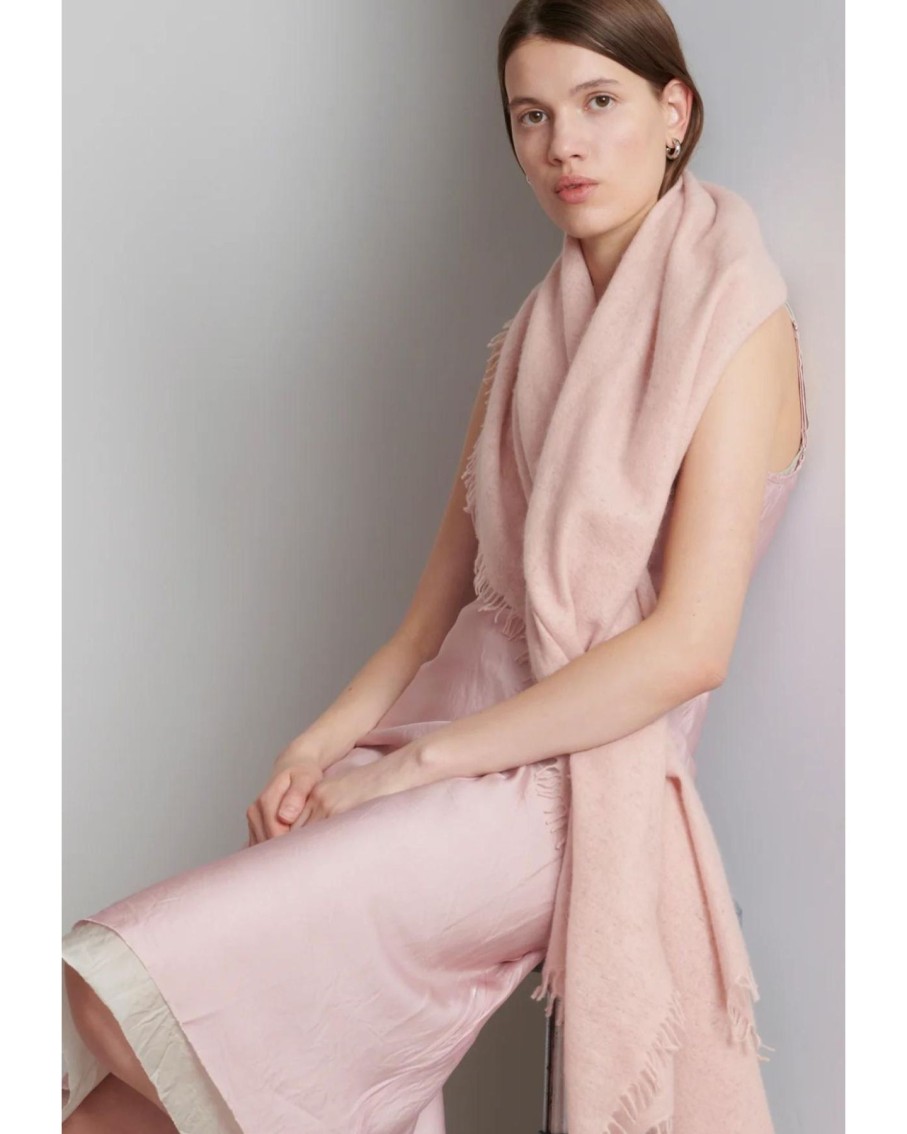 Women Communitie Scarves | Communitie Cashmere Felted Stole Old Rose