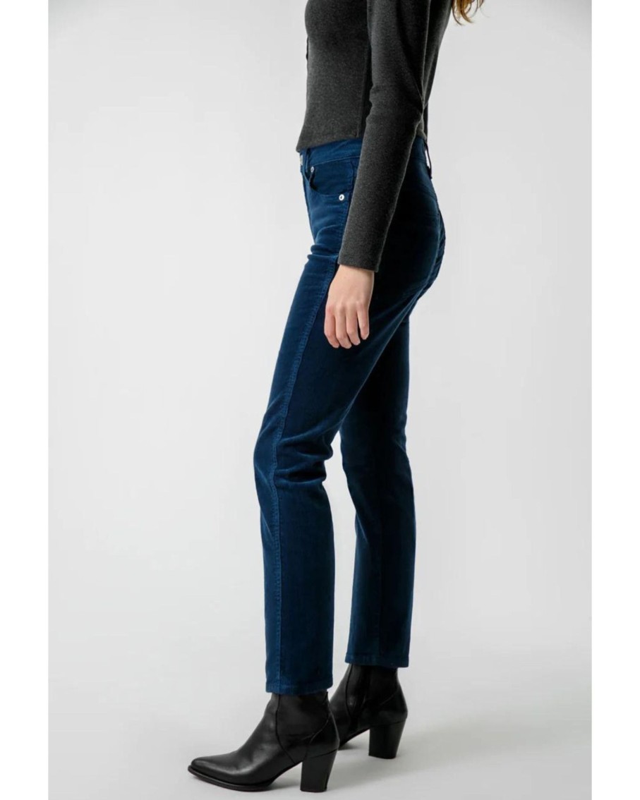 Women AMO Pants | Amo Corduroy Chloe Crop Nepture