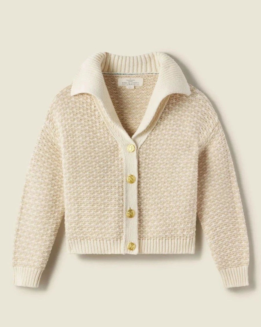 Women Trovata Sweaters | Trovata Savannah Cardigan Antique White