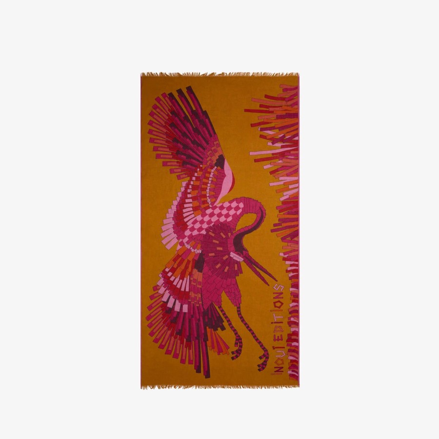 Women Inoui Editions Scarves | Inoui Editions Scarf 100 Cashmere Modal Sagi Saffron