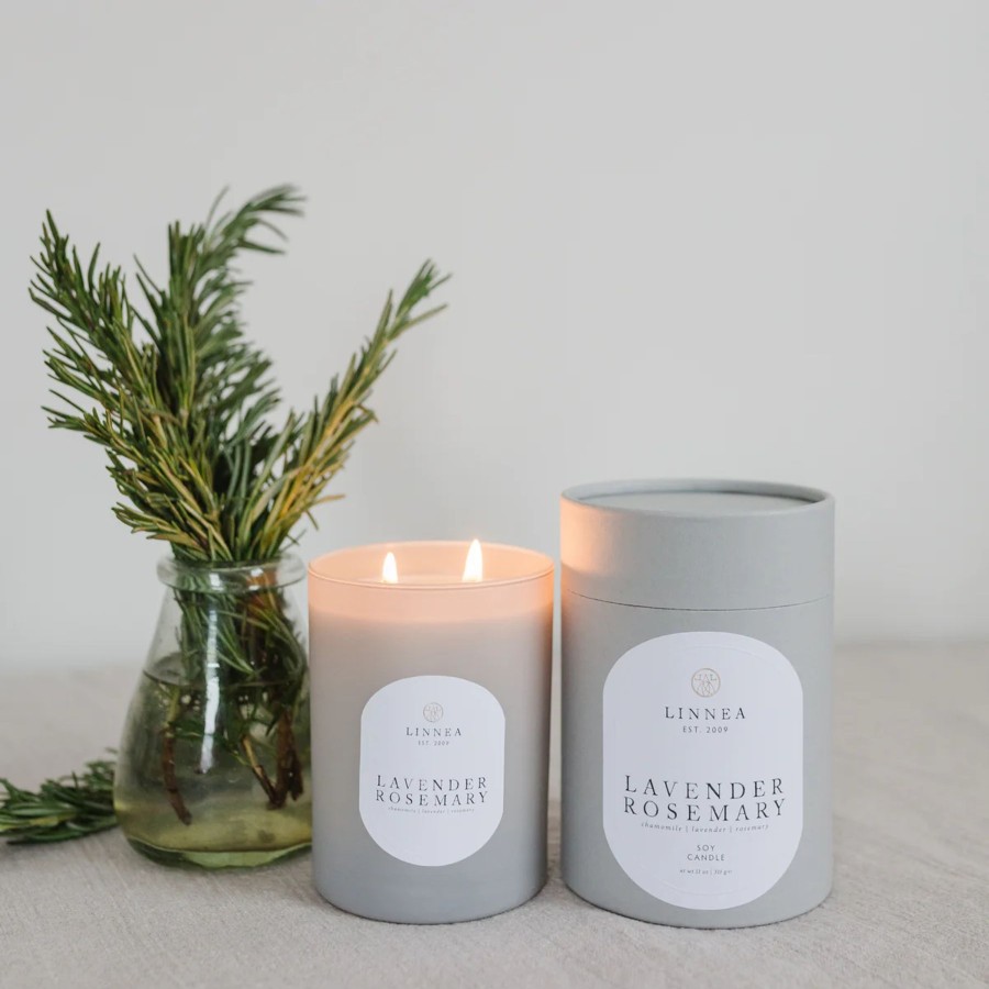 Home Linnea's Lights | Linnea'S Lights Double Wick Candle Lavender Rosemary