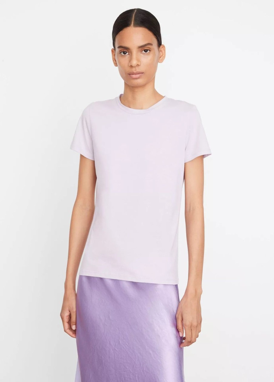 Women Vince Shirts & Tops | Vince Essential Crew Wisteria