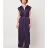 Women Raquel Allegra Dresses | Raquel Allegra Violet Maxi Dress Dark Eggplant